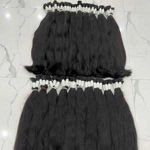 Extensiones de cabello humano Remy vietnamita superventas donante crudo alineado con cutícula negra recta natural - Product Image 5