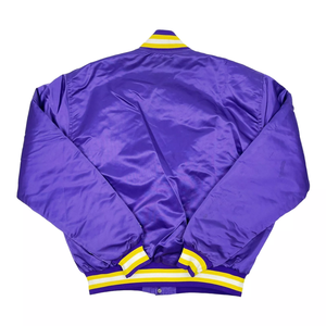 Veste universitaire personnalisée brodée pour hommes Bomber de baseball lourd et surdimensionné Veste de rue en polyester satiné avec appliques OEM - Product Image 4