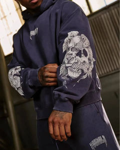 Conjunto de Sudadera con Capucha y Pantalones Deportivos de Invierno para Hombre, Personalizado, de Felpa, 100% Algodón, Transpirable, Ecológico, con Bordado Personalizado - Product Image 5