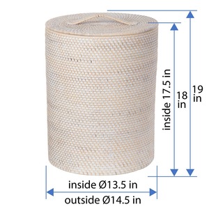 Round Rattan Basket with Lid Handmade Storage Basket Wholesale eco-friendly Made in Viet Nam - Product Image 2