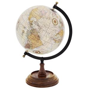 Luxe Vintage Papier Globe Base En Bois Finition Carte Du Monde Éducatif Structure Intérieure Modèle En Métal pour La Géographie Vente Chaude - Product Image 5