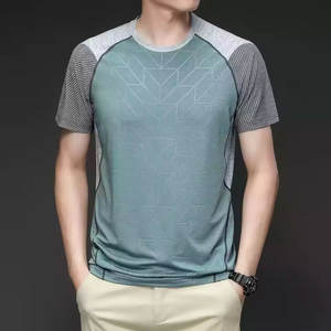 2024 <b>Men's</b> High Quality 100% Cotton Printed <b>T</b>-<b>Shirt</b> Stylish Loose Casual O-Neck Boxy Regular Fit Short Sleeved Knitted Fabric - Product Image 6
