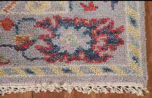 พรมปูพื้นแบบโอเรียนทัลปรับแต่งได้ลายดอกไม้สีเทาขนาด3นิ้ว x 6นิ้วมีให้เลือกหลายขนาด - Product Image 4