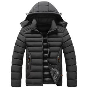 Abrigo de invierno personalizado de alta calidad para hombre, ropa de calle de seguridad con cuello levantado, estampado de diseñador, chaqueta acolchada gruesa cálida con burbujas en la parte delantera - Product Image 1