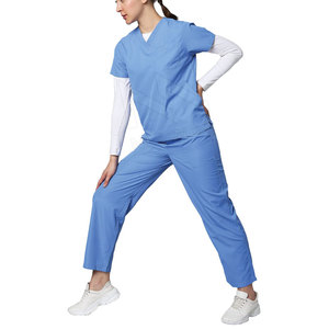 ชุดยูนิฟอร์มโรงพยาบาล แพทย์ พยาบาล ชุดสครับทางการแพทย์ ผ้าฝ้ายนุ่มสบาย สีและโลโก้สั่งทำได้ คุณภาพสูง - Product Image 5