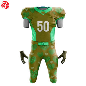 Ensemble d'uniformes personnalisés avec impression par sublimation Tops de football américain Maillot de football américain pour hommes - Product Image 2