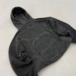 Streetwear Mens Oversized Hoodies Vintage Acid Wash Pullover Casual Sudadera con capucha - Product Image 1