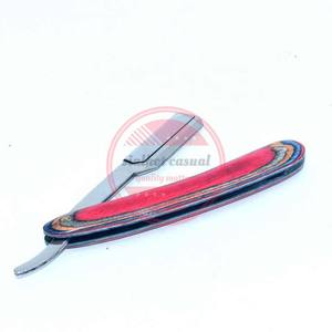 Maquinilla de afeitar de una sola hoja de acero inoxidable con mango de madera - Product Image 3