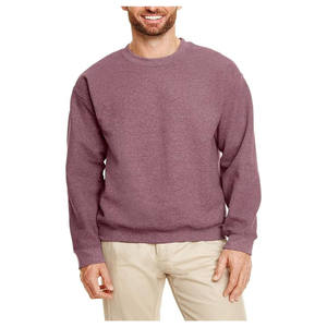 Sweat-shirt et sweat à capuche pour homme en tissu tricoté, manches longues, col rond, écologique, respirant, polyester/coton, impression de logo personnalisée - Product Image 4