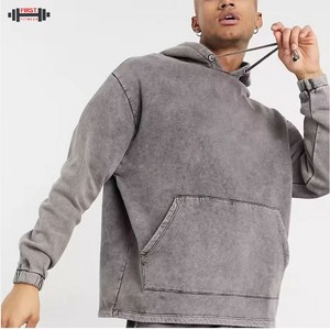 Ensembles de survêtements délavés à l'acide grande taille pour hommes pour l'hiver 100% coton Service OEM coupe-vent et à séchage rapide pour l'extérieur - Product Image 2