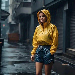 Pantalones cortos cortavientos de secado rápido para correr de verano para mujer, conjunto de ropa de playa impermeable transpirable, pantalones cortos de lluvia cortavientos para mujer - Product Image 6