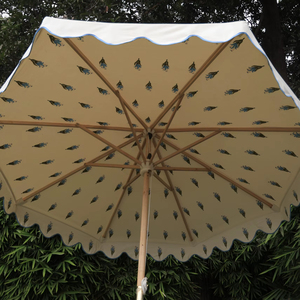 Parasol de décoration de jardin grand parapluie en coton bloqué à la main imprimé avec un design Bagru pour les mariages et les jardins - Product Image 1