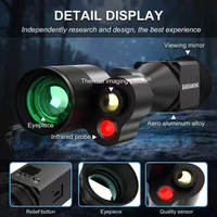 Lunette thermique multifonction 3-en-1 avec capteur 256x196 : vision nocturne + vision numérique + vision diurne