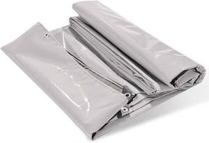 Tissu uni industriel tissé imperméable de bâche de PVC résistant de haute qualité de 0.55mm avec des tailles standard enduites de modèle - Product Image 2