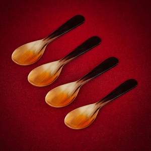 ช้อนทำจากเขาสัตว์ขัดเงาอย่างประณีต เป็นมิตรกับสิ่งแวดล้อม ด้ามยาว สำหรับชุดเครื่องครัวทำมือ ราคาขายส่งจากอินเดีย - Product Image 3