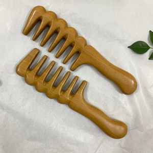 Peine de Madera Ecológico de Alta Calidad, Pulido y Duradero, para Masaje Capilar, de Dientes Anchos, para Arte y Coleccionismo - Product Image 6