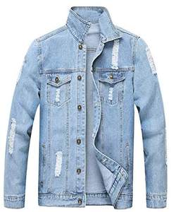 Veste en jean en coton pour homme, prix de gros - Product Image 1