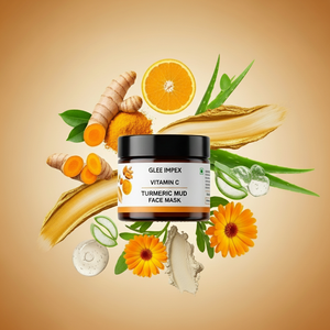 Masque pour le visage et le corps à la vitamine C et au curcuma |   Soin éclaircissant des taches brunes et soin de la peau à base d'aloe vera, format voyage pour le nez et le visage - Product Image 4