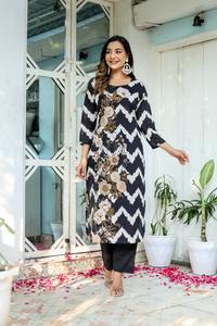 Latest Designer Cotton Silk Embroidery Hand Work <b>Kurti</b> Set by FabZone - Product Image 2