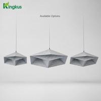 Panneau acoustique à facettes en origami, feutre polyester PET, absorbeur de son suspendu, panneau suspendu au plafond pour bureau, salle