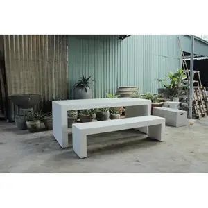 Modern Luxury Bench 200cm Outdoor Patio Fiber Concrete With best quality Waterproof Garden Furniture For Hotel garden