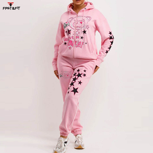 Profesional Hecho Llegadas Diseño personalizado Mujeres Ropa deportiva Slim Fit Mujeres Moda de invierno Chándal - Product Image 5