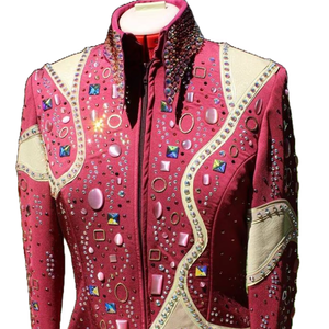 แจ็กเก็ตโชว์สีชมพูโรเดโอราชินีออกแบบได้ตามต้องการแบบตะวันตก - Product Image 1