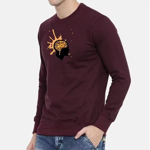 เสื้อสเวตเชิ้ตคอกลมผ้าผสมโพลีเอสเตอร์คอตตอนคุณภาพสูงสำหรับผู้ชาย ฤดูหนาว ผ้าฟลีซ เป็นมิตรกับสิ่งแวดล้อม แห้งเร็ว ระบายอากาศได้ดี - Product Image 2