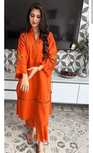 Nuevo diseño paquistaní Salwar Kameez vestidos de césped para mujeres bordado personalizado Shalwar Kameez vestido de ropa informal - Product Image 4