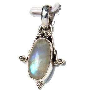 Vente chaude Moonstone Pendentif Collier Fabriqué À La Main 925 En Argent Sterling Gemme Ovale Cabochon Lunette Réglage Unisexe Cadeau Bijoux - Product Image 6
