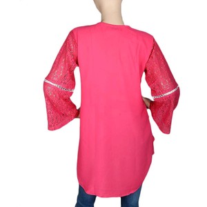 Women's Fancy Georgette <b>Top</b> - Pink - Product Image 2
