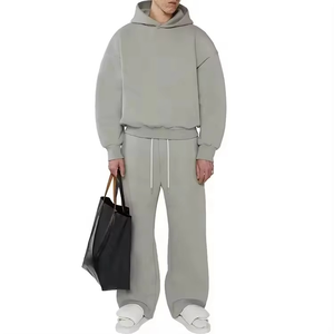 Haute qualité homme personnalisé Baggy survêtement survêtement blanc 100% Premium pull Boxy sweats à capuche et pantalons de survêtement ensembles pour hommes - Product Image 1
