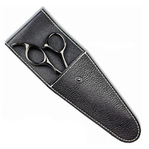 Tijeras de Peluquería de Alta Calidad con Acabado de Espejo, Tijeras de Entresacar de 5.5 Pulgadas con Estuche de Cuero - Product Image 1