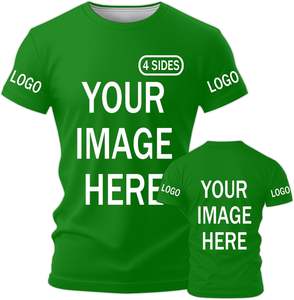 T-shirt pour homme en coton 100% 180 grammes à manches courtes avec logo personnalisé, design vierge, anti-froissement, écologique - Product Image 5