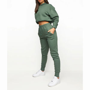 2023 hiver femmes survêtement épais polaire coton costume 2 pièces ensembles sweats à capuche sweat et pantalons costumes survêtement pour femme - Product Image 6