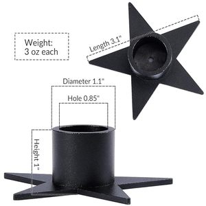 High Finished Good Quality <b>Black</b> Powder Coating Metal in Iron Candle Holder Home Decorative <b>Candlestick</b> Candle Stand - Product Image 3