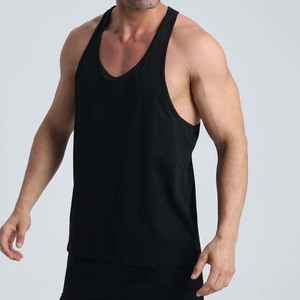 OEM Custom Logo High Quality 100% Polyester <b>Men</b> Workout Stringer Bodybuilding <b>Singlet</b> Fitness Gym <b>Men's</b> Tank Tops - Product Image 6