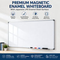 Tableau blanc magnétique premium en émail avec cadre en aluminium, tableau effaçable à sec pour bureau, école, salle de classe, salle de réunion