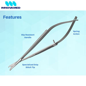 Tijeras Profesionales para Manicura con Microresorte, Cortacutículas de Acero Inoxidable para Piel Muerta, Herramienta de Belleza para Cejas y Pestañas - Product Image 2