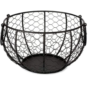 Panier de collecte d'oeufs en fil métallique en forme de poule de style campagnard en gros pour le stockage en Inde - Product Image 5