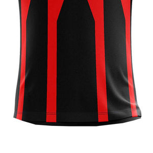 Maillot de football de sport à manches courtes avec doublure rouge et noire contrastée, en polyester et élasthanne, de haute qualité - Product Image 5