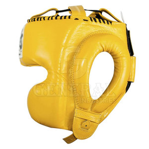 Protège-tête de boxe professionnel en cuir avec rembourrage en mousse absorbant les chocs, ajustement réglable, écologique, pour l'entraînement MMA et de kickboxing - Product Image 3
