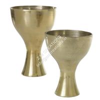 Vases et urnes de style piédestal modernes, faits à la main, à thème floral côtier, de petite, moyenne et grande taille, et bols de luxe en métal, pour mariage/Pâques, écologiques, résistants à la rouille