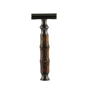 Morgans Industries Double Blade Safety <b>Razor</b> with Natural Bamboo Handle for <b>Men</b> Barber Shop Use Reusable Stainless Steel Blade - Product Image 2