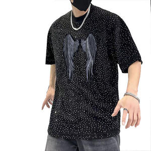 เสื้อยืดผ้าฝ้ายแขนสั้นลายกราฟิกสำหรับผู้ชายเสื้อยืดผ้าฝ้าย100% กราฟิกประกายเพชรออกแบบโลโก้ได้ตามต้องการ - Product Image 2