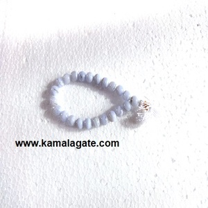 Bracelet en pierres précieuses Rudraksh, perles naturelles, agate, style chakra, bracelet de guérison religieuse - Product Image 5