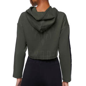 Ropa de mujer Cómodas sudaderas con capucha recortadas Venta caliente Top corto de calidad superior Sudaderas con capucha para la venta - Product Image 3