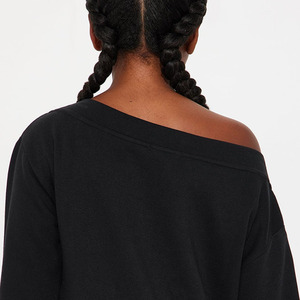 เสื้อสเวตเตอร์เด็กผู้หญิงผ้าขนแกะคอตตอนเนื้อนุ่มเปิดไหล่ปล่อยไหล่เนื้อผ้าระบายอากาศได้ดีปรับขนาดได้ตามต้องการ/ตัวเลือกสีมีสไตล์ - Product Image 4