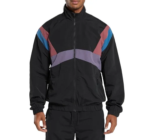 Survêtement coupe-vent pour homme de qualité supérieure avec logo personnalisé, veste en nylon et pantalon, fermeture éclair partielle, tenue de jogging pour sports de plein air - Product Image 6