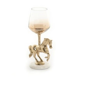 Porte-bougie en métal plaqué or avec verre, design luxueux, finition brillante, disponible en gros - Product Image 6